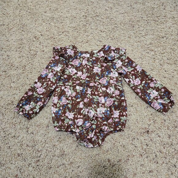 Bailey's Blossoms Girls 3T Floral One Piece w/Snaps - Picture 1 of 6